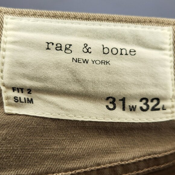 Rag & Bone fit 2 slim Khaki Jeans size 31x32 - Picture 4 of 7